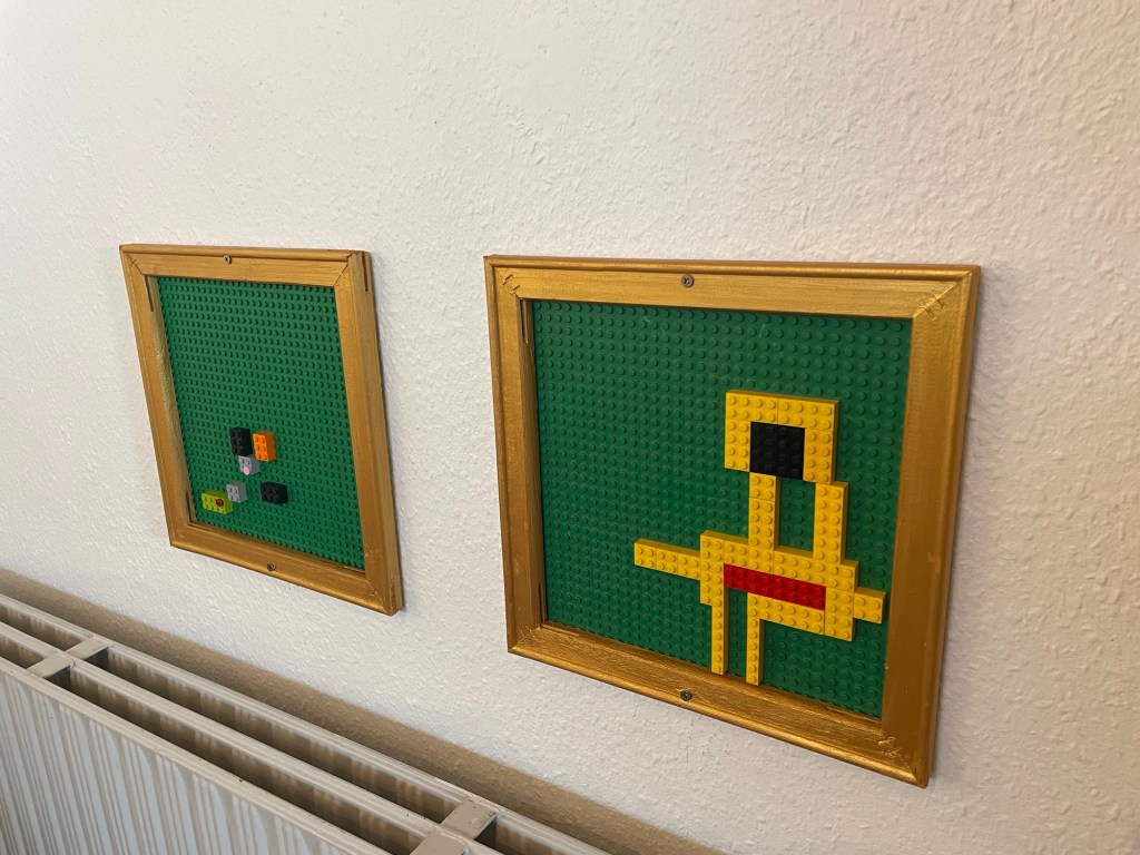 DIY Lego kunstværker med genbrugsrammer 