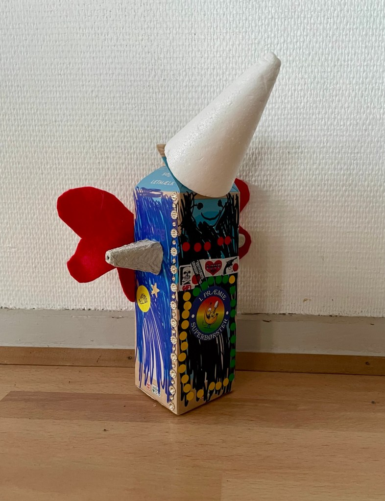 DIY kreativ mælkekarton figur